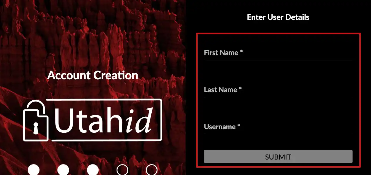 Account Creation Visual Helps