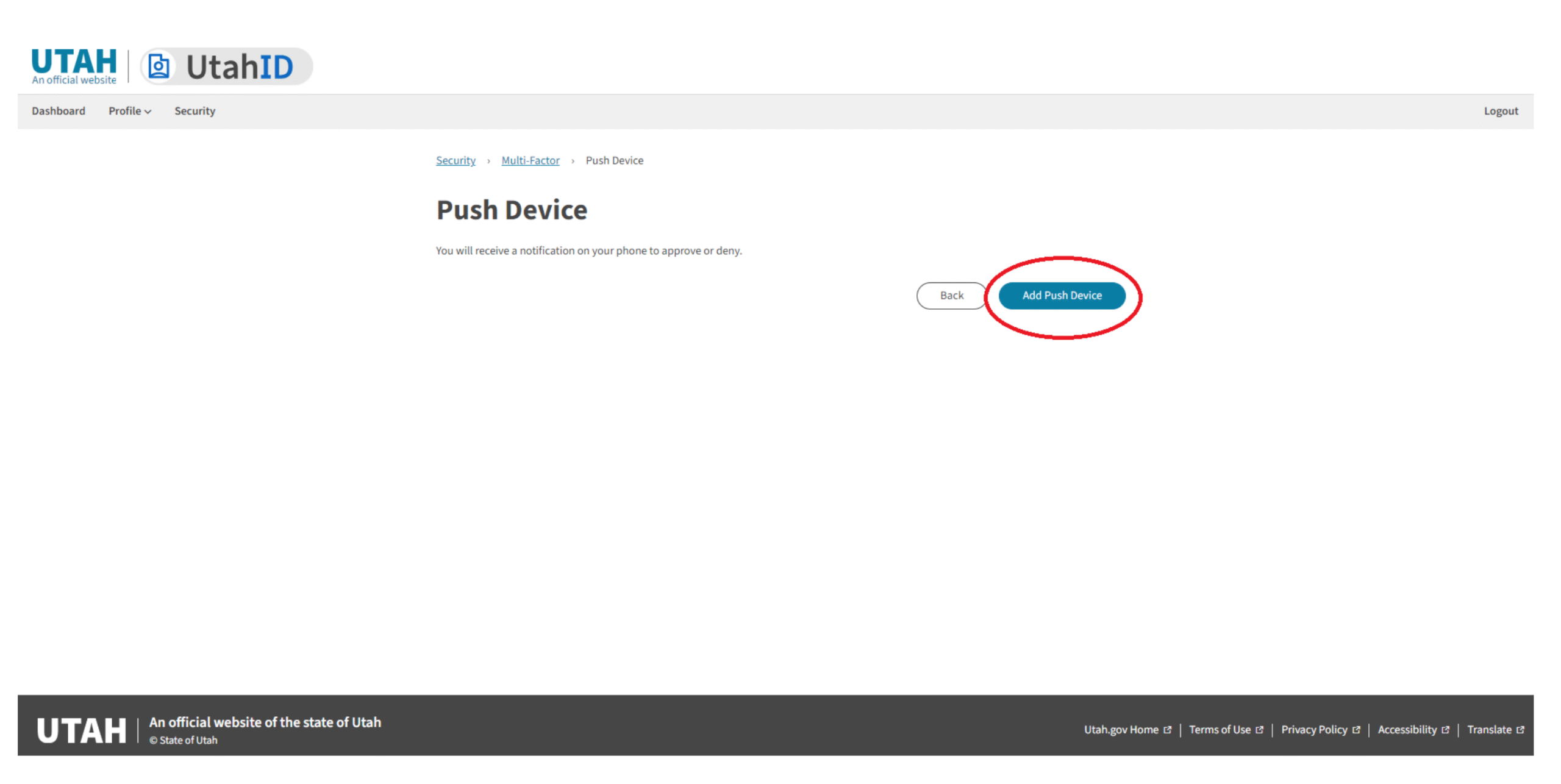 Visual aid for add push device