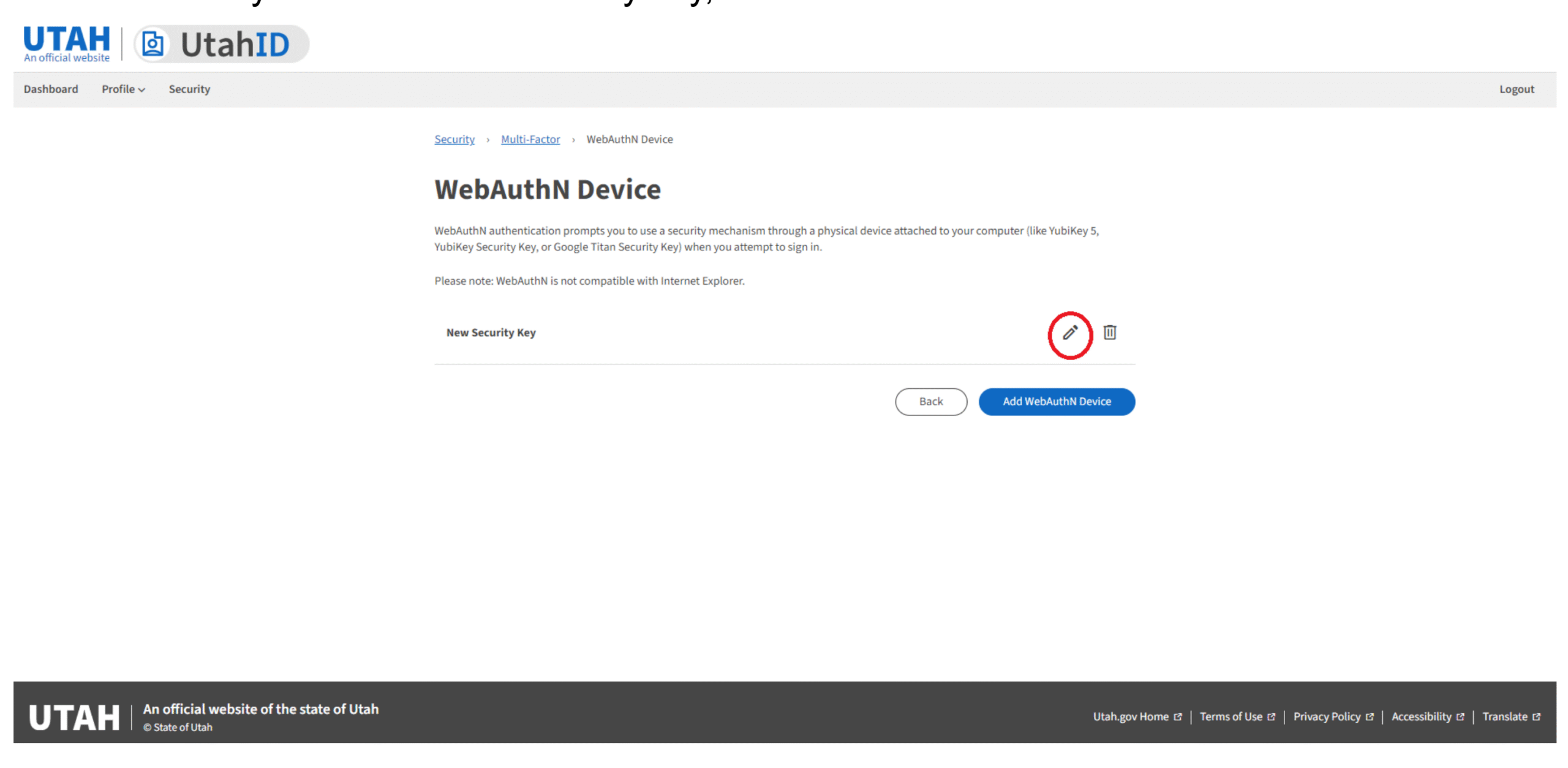 Visual aid for editing your device