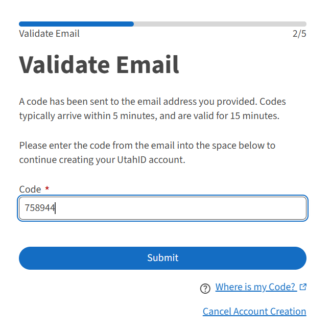 Enter code visual aid