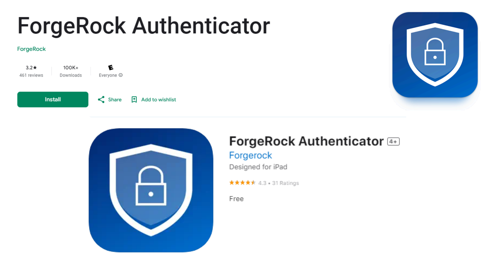 Visual aid for ForgeRock application install