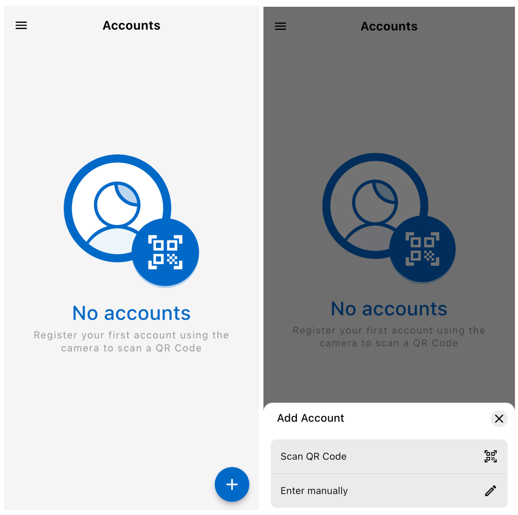 Visual aid for scanning the QR code