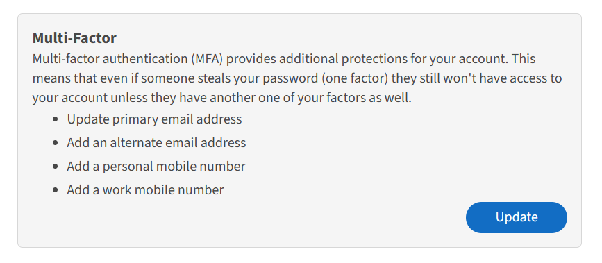 MFA options