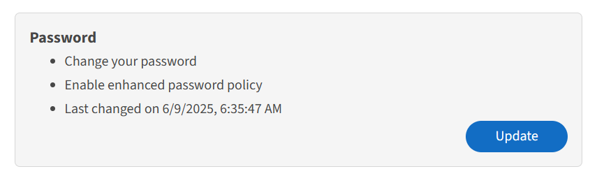 Update password visual aid