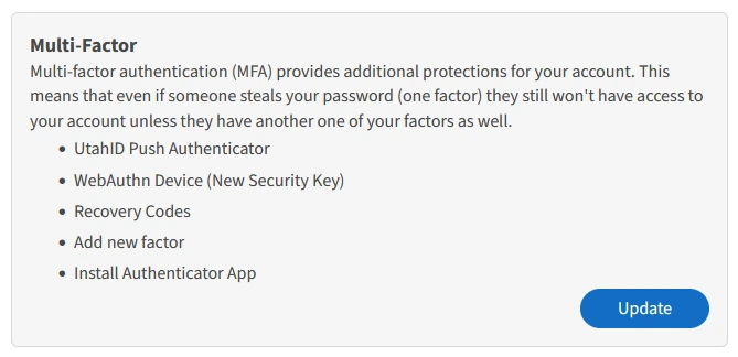 Removing UtahID Authenticator
