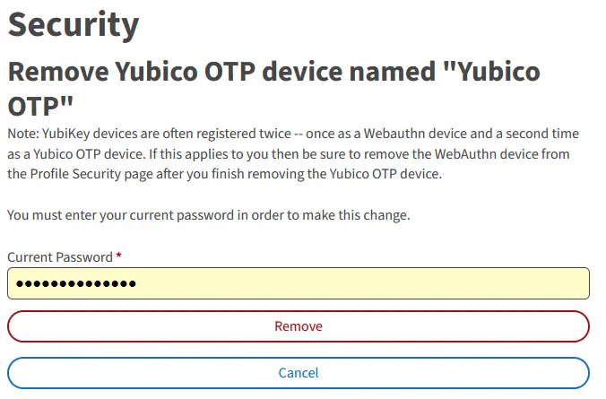 Remove Yubikey visual help